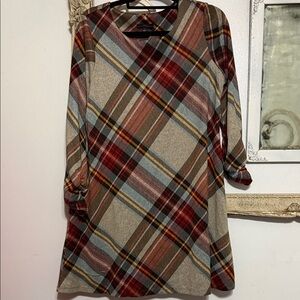 Plaid Long Sleeve Dress